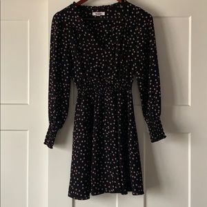black BB Dakota dress w/ pink flowers